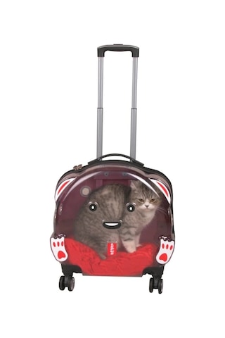 Lepus Wheel Bag Tekerlekli Kedi Ve Köpek Taşıma Çantası Pembe 42x44x23 Cm