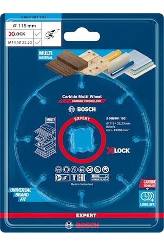 1x Expert Carbide Multi Wheel X-lock Kesici Diskler Sert Ahşap, Çivili Ahşap, Plastik, Alçıpan Panel, Ø 115 Mm, Aksesuar Küçük Avuç Taşlama Makinesi