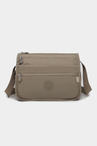Smart Bags Çok Cepli Günlük Orta Boy Su Geçirmez Krınkıl Kumaş Kadın Omuz Çantası Açık Kahve Kahverengi