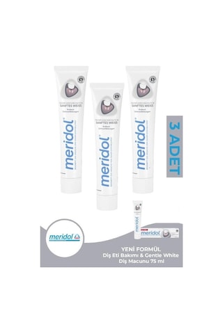 Meridol Diş Eti Bakımı & Gentle White Diş Macunu 3 x 75 ML