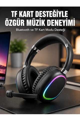 Northcity Mikrofonlu Bluetooth Kulaklık Rgb Aydınlatmalı Ve Type-c Şarjlı - Moda Ve Teknoloji Bir Arada