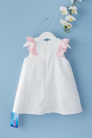 Babymod Kız Bebek Elbise Çiçek Desenli Fiyonklu Bebek Elbise 001