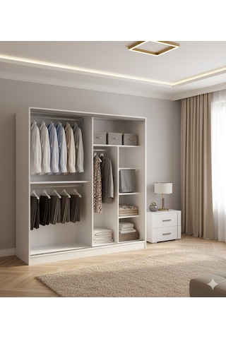 Bulut Sürgülü Dolap Gardırop Byz 230 Cm