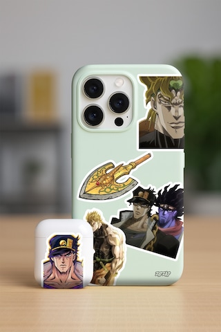 Jojo No Kimyou Na Bouken Part 3 Anime Telefon Laptop Yapışkanlı Folyo Sticker Paketi 25 Adet Çok Renkli