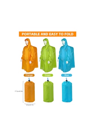 Padalink 15d Naylon Silikonlu Yağmurluk - Sırt Çantalı Outdoor Yağmurluk Yeşil Yeşil