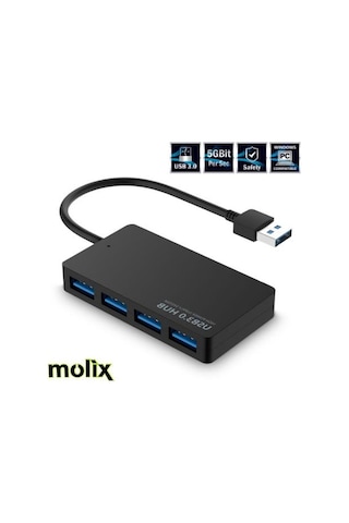Molix 4 Port Usb 3.0 Hub Çoklayıcı