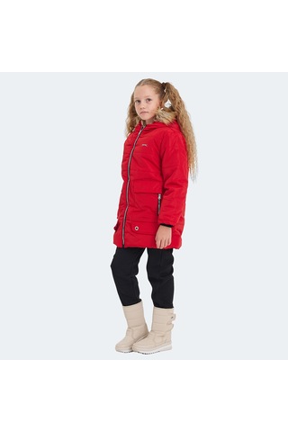Slazenger CAMELIA Çocuk Kapüşonlu Kırmızı Mont & Kaban