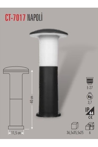 Napoli Bahçe Armatürü 40 Cm E27