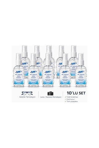 Modatüm Gözlük Camı Temizleme Spreyi 10 Adet 50ml, Tv-tablet Ekran, Çok Amaçlı Temizleme Spreyi