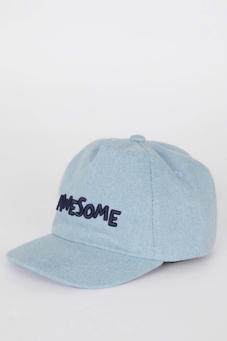 DeFacto Erkek Bebek Nakışlı Jean Cap Şapka D8379A525SMBE2 Mavi