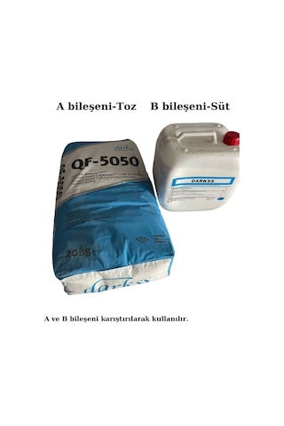 Çift Bileşenli Esnek Su Yalıtımı Harcı A Bileşeni, Yarı Elastik Toz, 20 Kg, Darkss Qf 5050 1 Palet 60 Adet