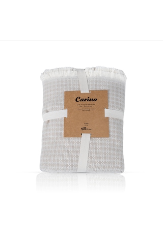 Carıno - Kum Karelitv Battaniyesi- Koltuk Şalı %100 Akrilik