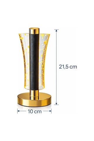 Dokunmatik,şarjlı,led,3 Kademeli,dimmerlı,parlaklık Ayarlı,kablosuz Masa Ve Gece Lambası,gold Abajur Altın