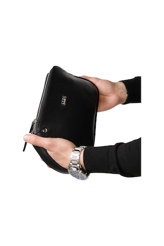 Mft Leather Hakiki Deri Unisex El Çantası Moon Bag 4381 Napa Siyah