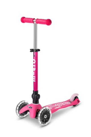 Mini Micro Deluxe Foldable Led Pink Scooter