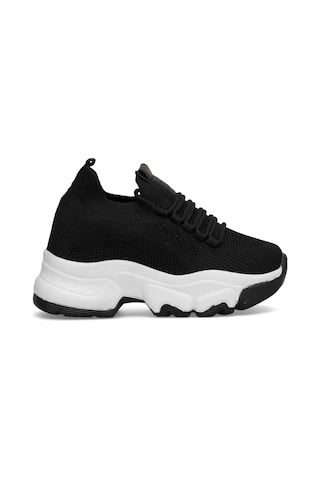 Ayakkabı Fuarı Elit Ysflt343 Kadın Klasik Sneaker Siyah - Beyaz Siyah - Beyaz