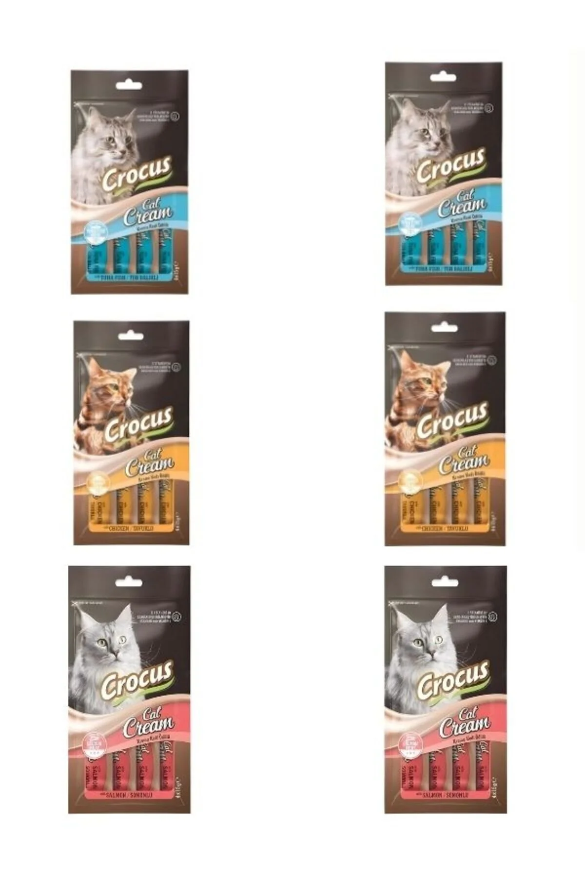 Crocus Karışık Krema Kedi Ödülü 4x15gr X 6 Adet