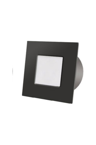 Mat Siyah Metal Kasa 3 Watt Kare Sensörsüz Gün Işığı Iç Mekan Merdiven Ve Basamak Armatürü Siyah
