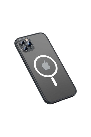 Apple Uyumlu iPhone 12 Pro Kılıf Zore Mokka Wireless Kapak Siyah