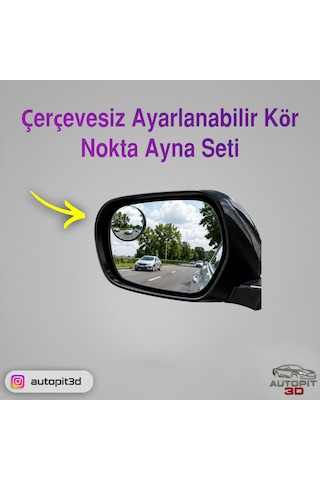 Kör Nokta Ayna Seti Çerçevesiz-ayarlanabilir