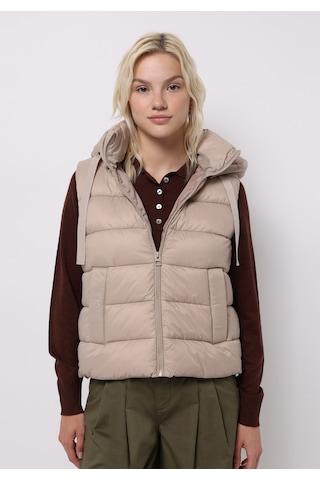 Colin's Colins Regular Fit Kapüşonlu Fermuarlı Astarlı Çıkarılabilir Kapüşonlu Kadın Bej Yelek Cl1075668 Q1.v1 Beı Bej