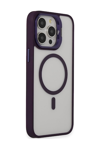 Joko iPhone 15 Pro Max Kılıf Roblox Lens Magsafe Standlı Kapak - Glblseme - 17 Derin Mor