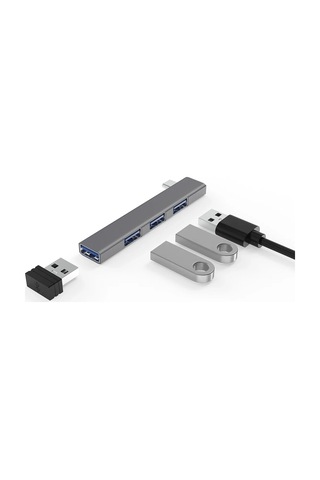 Usb C Hub 3.0 Tip C 3.1 4 Portlu Çoklu Usb Ayırıcı Otg Adaptörü Xiaomi Lenovo Macbook Pro 13 15 Air Pro Bilgisayar Aksesuarları İçin