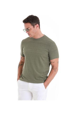 Hatemoğlu Haki Regular Fit Düz Bisiklet Yaka Tişört 35103024c013 022 Haki