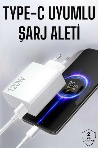 Buğz Type-c 120w Şarj Aleti Hızlı Şarj Turbo