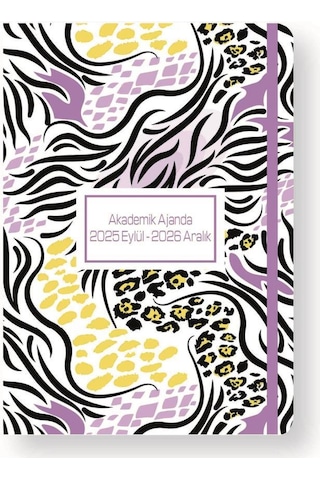 Lizy 2025 Eylül - 2026 Aralık Ciltli Akademik Ajanda Tasarım-4 Mor