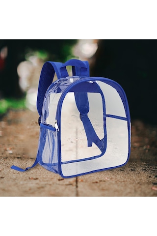 Homyl Şeffaf Sırt Çantası Pvc Mini Dayanıklı Gizli Sakli Mavi