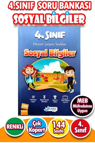 4.sınıf Sosyal Bilgiler - Etkinlikli Çalışma Ve Soru Bankası Kitabı