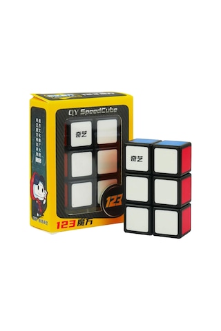 Toyaş Qiyi 1x2x3 Cuboid Cube Siyah Disket Etiketsiz Küp 123 Siyah Başlıklar Versiyon Speed Cube