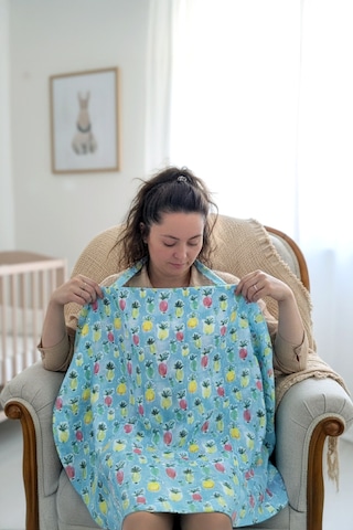 Pineapple %100 Pamuk 2 Katlı Müslin Balenli Baskılı Emzirme Önlüğü - Ztpıneapple