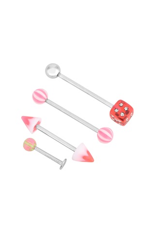 Moveevo 110 Adet Tüpçe, Burun & Göbek Piercing Takımı - Tıbbi Çelik, Alerjiye Dirençli, Farklı Şekiller Ve Renkler Rastgele Seçim Diğer