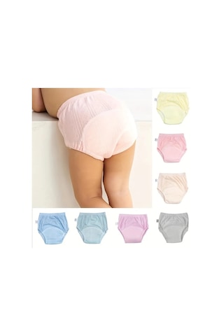 Maxaccess Yıkanabilir Pastel Bebek Bezleri - M Beden 19.84-24.25 Lb 6 Adet Mavi - Yeşil - Beyaz