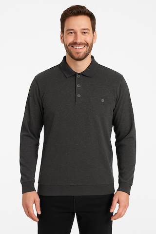 Ercan Regular Fit Polo Yaka Selanik Kazak - 7460 Füme