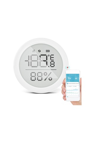 Suofeng Ev İçin Akıllı Sicaklık Nem Ölçer - Lcd Ekranlı, Uzak Kontrol, Veri Depolama, Dıy Akıllı Bağlantı, Dairesel Zigbee Ağ Geçidi Gereklidir