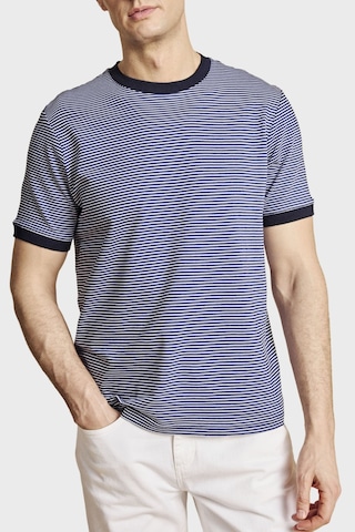 Brooks Brothers Çizgili Bisiklet Yaka T-shirt Erkek T Shirt Bbss26mts022157 Lacivert-beyaz Lacivert - Beyaz
