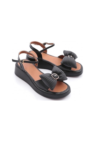Dgn 7001 Kadin Fiyonk Detayli Sandalet Siyah