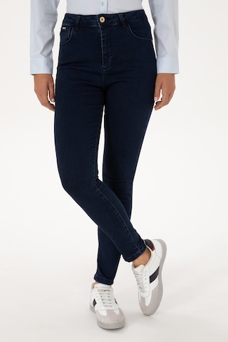 U.S. Polo Assn. Kadın Koyu Mavi Skinny High Waist Fit Jean Pantolon 50317633-DN0023