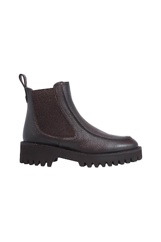 Poletto Hakiki Deri Kahve Bot Düz 5780 63 S-2320 Kahve