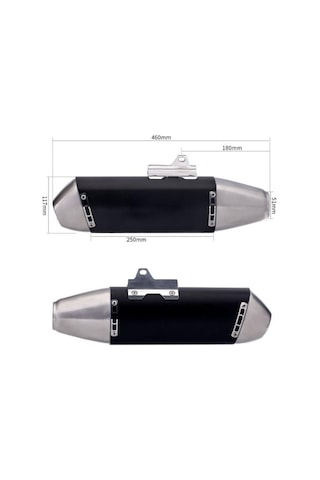 S117 Evrensel Motosiklet Egzoz Susturucu Borusu 51mm