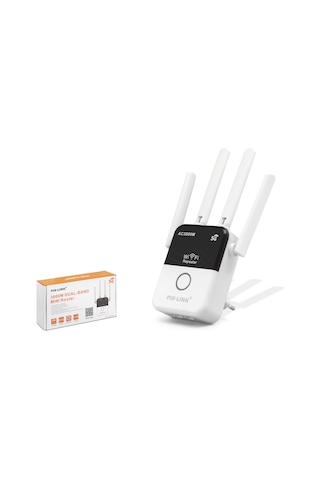 Pıxlınk Ac35q Wifi Repeater Router Access Point Ac3800 Dual Band 5 Ghz Siyah Beyaz