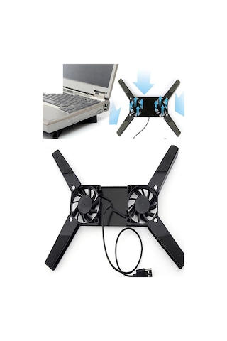 Periboia 2 Fanlı Notebook Soğutucu Portatif Katlanabilir Laptop S