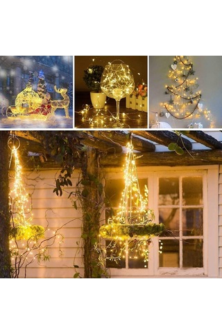 Soulader Su Geçirmez 10'lu Led Peri Işığı Seti Dış Mekan Aydınlatma Bahçe Dekorasyonu Sarı