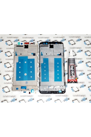 Tkgz - Mate 10 Lite Lcd Ekran Çıtası + B-7000 Yapıştırıcı Beyaz