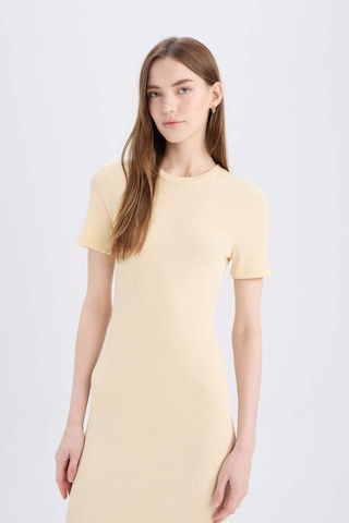 DeFacto Bodycon Vücudu Saran Bisiklet Yaka Fitilli Kaşkorse Kısa Kollu Midi Elbise E6926AX25SPYL251