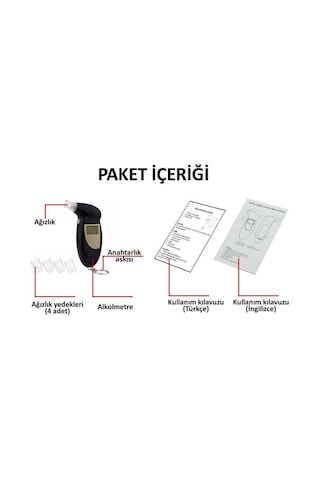 Alkol-metre Dijital Alkol Ölçüm Cihazı Promil Ölçüm