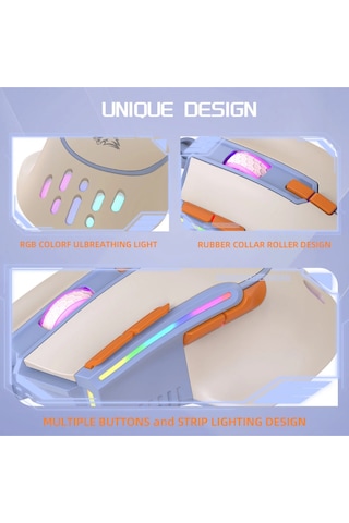 M2 Kablolu Espor Oyuncu Mouse Rgb 12800 Dpı Ledli Gaming Mouse Software 9 Makro Sensor Diğer